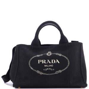 Prada Canapa Convertible Tote Canvas #199160P80B